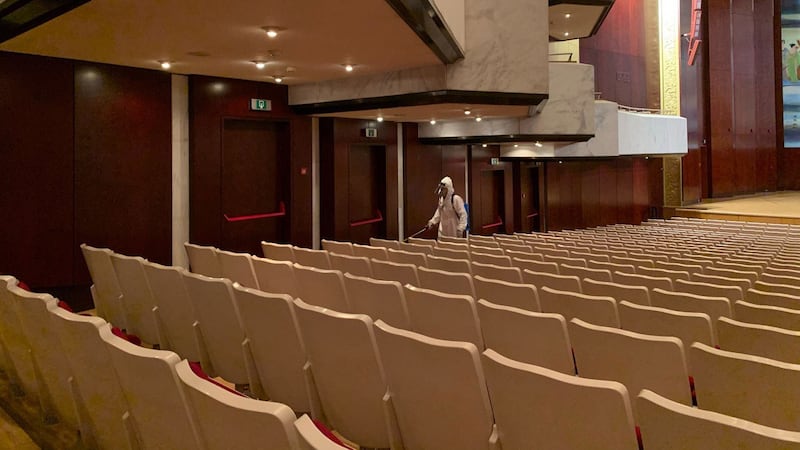 台湾国家音乐厅6日紧急闭馆消毒。(国家两厅院提供)