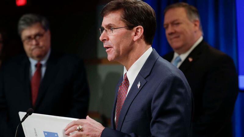 美国国防部长埃斯珀(Mark Esper)6月15日投书媒体,说明美国推动“印太战略”的最新进展。显示在“三海”的前沿部署极为重要。(美联社)