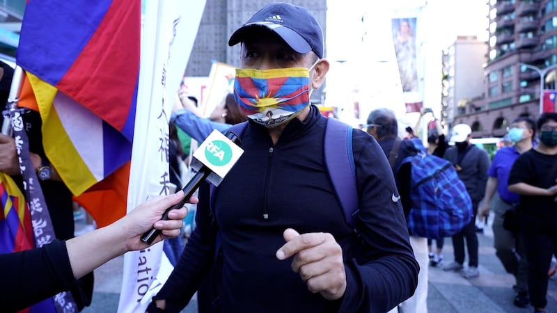 在台西藏人丹增南达。 (记者李宗翰摄)