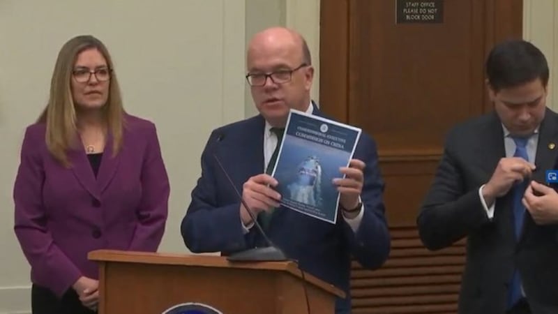 美国国会及行政当局中国委员会主席、民主党籍议员麦戈文(Jim McGovern)3月11日在记者会上介绍说,他与委员会共同主席、共和党议员鲁比奥,以及两党多位议员提出的《维吾尔强迫劳动遏制法》(Uyghur Forced Labor Prevention Act),要求禁止来自新疆的、强迫劳动者生产的产品进入美国市场。(视频截图)