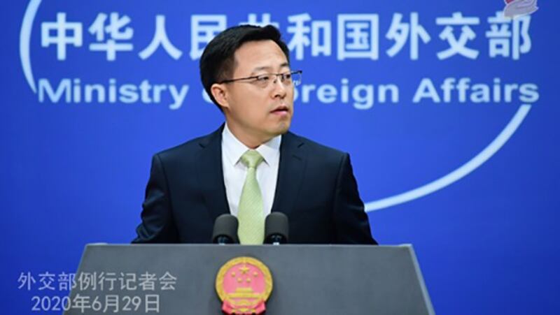 中国外交部发言人赵立坚(中国外交部官网)