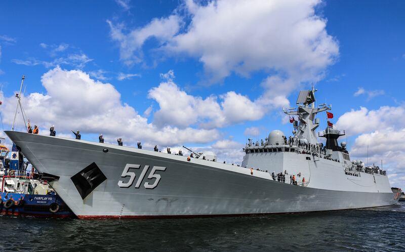 The guided-missile frigate Binzhou (Hull 515) at Gdynia port, Northern Poland on June 22, 2018.