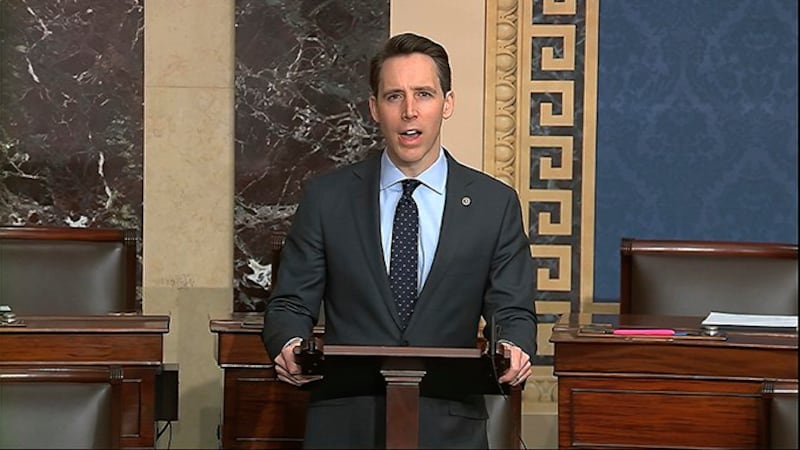 美国共和党籍联邦参议员霍利(Josh Hawley)(美联社)