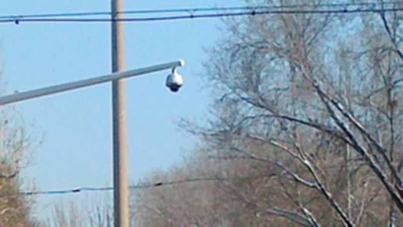 图片:新疆当局严控局势,街道上摄像头随处可见。(市民提供/记者乔龙)