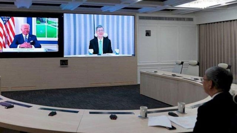 台湾前副总统陈建仁代表台湾应邀出席拜登总统主持的Covid-19 高峰会。(台湾外交部)