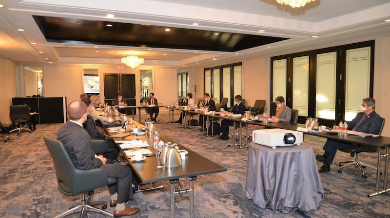 美台双方正式启动“美台经济繁荣伙伴对话”。(台北驻美代表处提供)