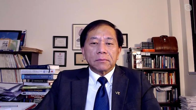 美国南卡罗莱纳大学艾肯商学院市场学教授谢田。(RFA)