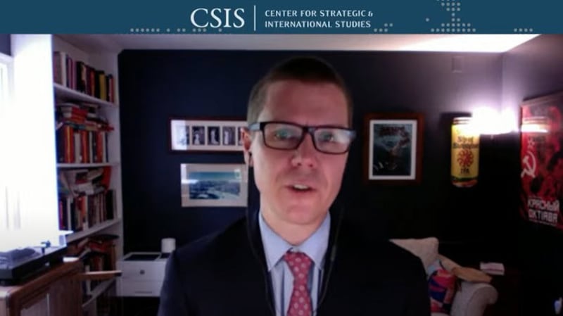 美国华盛顿智库“战略暨国际研究中心”（CSIS）中国研究主任白明（Jude Blanchette）（视频截图）
