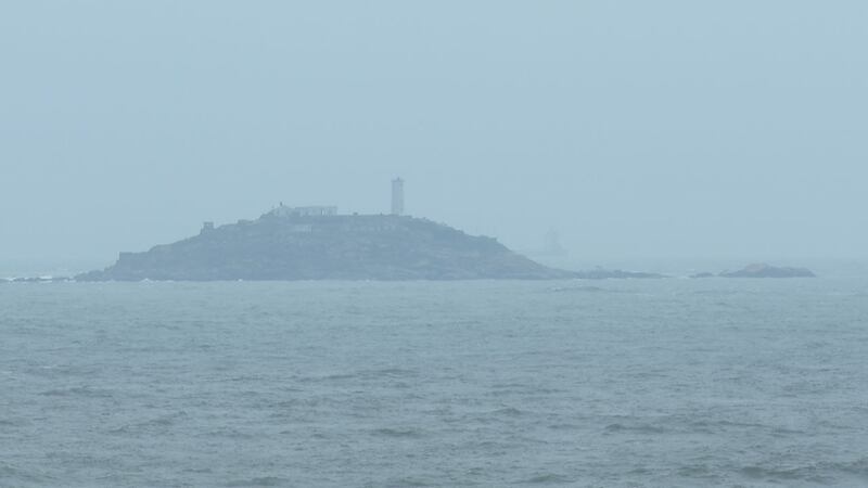 2月14日中国三无快艇翻覆酿二死事发地,在金门驻军的北碇岛外海。(记者李宗翰摄)