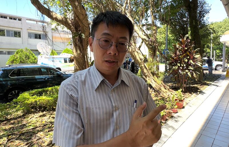 全球防卫杂志采访主任陈国铭。(记者夏小华摄)