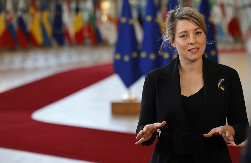 加拿大外交部长乔美兰(Mélanie Joly)表示,“在台湾问题上,我们已经启动关与双边自由贸易的重要一环,也就是外国投资促进及保护协定的谈判探索,我想深化与台湾的经贸关系非常重要”。(美联社图片)