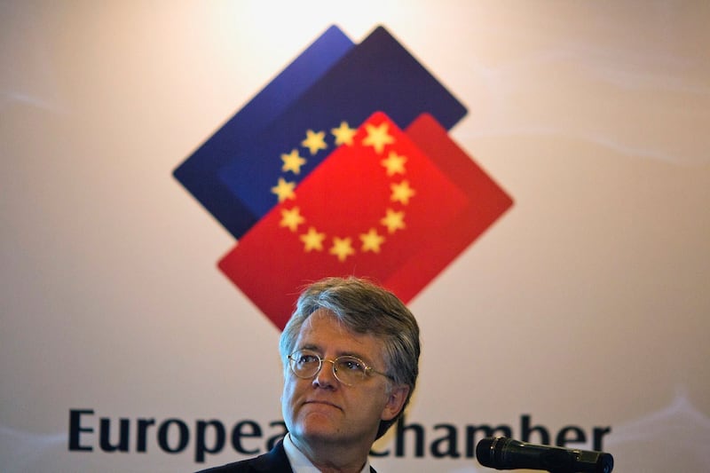 中国欧盟商会主席伍德克(Jorg Wuttke)。(资料照、美联社)