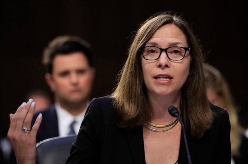 美国白宫国安会资深官员、中国与台湾事务资深主任劳拉罗森伯格(Laura Rosenberger)表示,理念与价值观相近的国家必须坚定团结,才能向独裁政权展现我们民主国家是更好的制度,才能够为人民服务。(美联社图片)