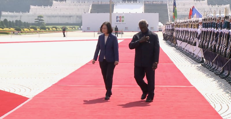 所罗门群岛与台湾外交关系是否生变受关注。（摘自总统府）