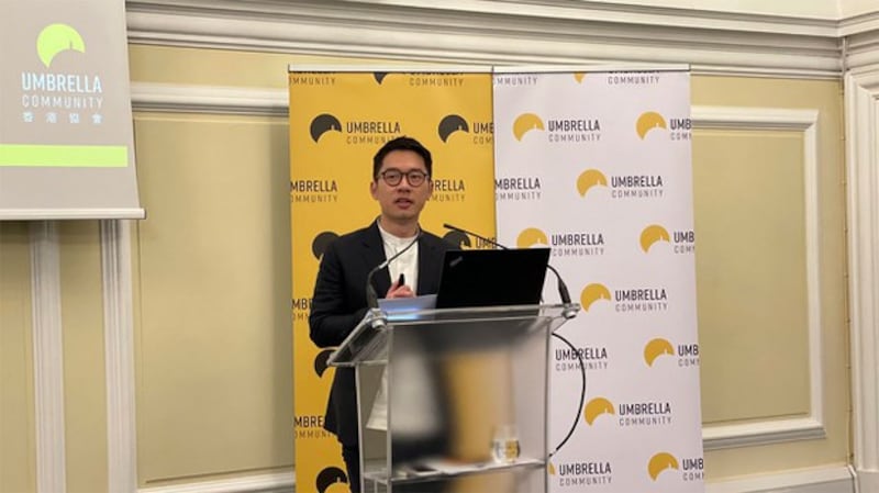 流亡英国的香港立法会前议员罗冠聪(记者吕熙摄影)