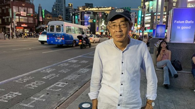 林荣基离开香港避居台湾,仍关心香港前途。(记者黄春梅摄影)