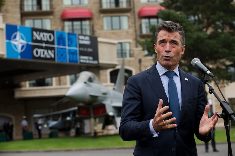 北约前秘书长、丹麦民主联盟主席拉斯穆森(Anders Fogh Rasmussen)2023年1月3日开始访问台湾。(美联社资料图)