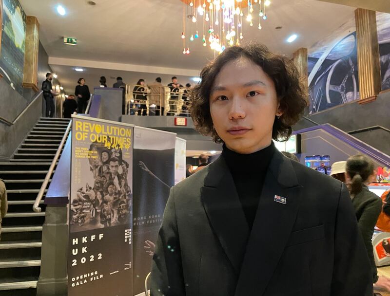 在英港人Enoch Lieu表示,电影能让流散港人毋忘初心。(吕熙摄)