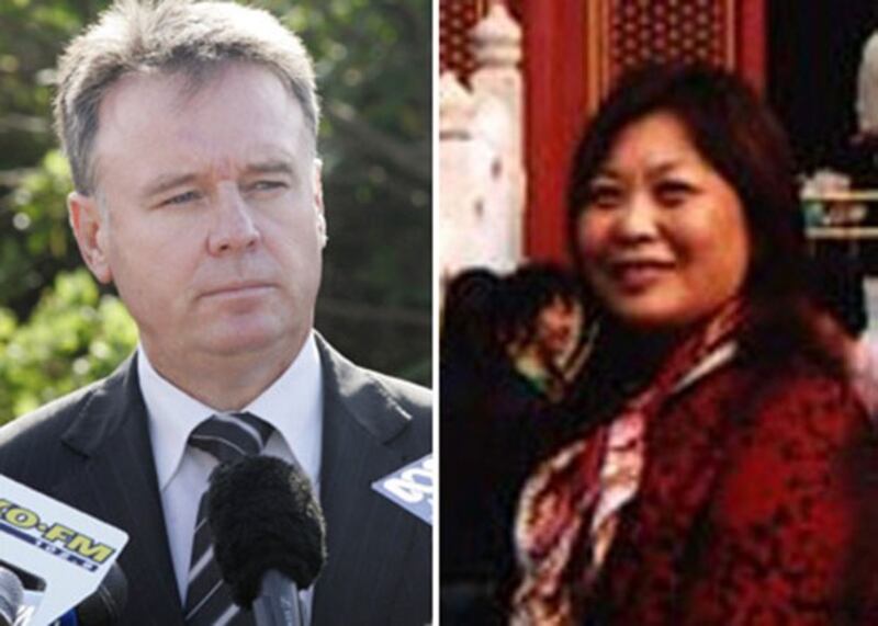 澳国防部长菲茨吉本和刘海燕。(Public Domain)