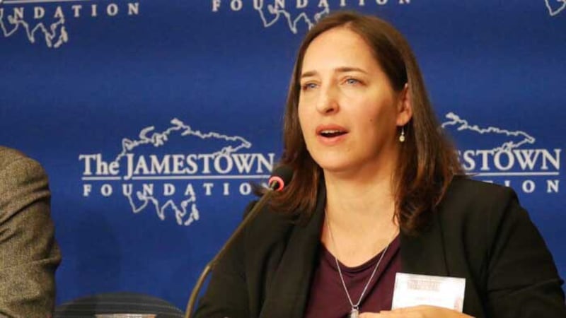 美国人权组织“自由之家”高级研究员莎拉•库克(大纪元)