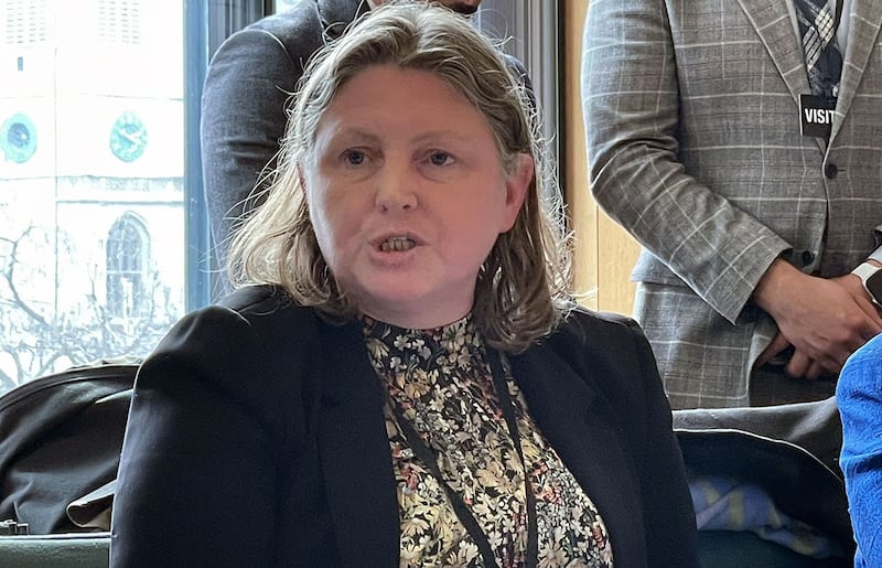 带领黎智英国际律师团队的英国御用大律师加拉格尔(Caoilfhionn Gallagher)。 (吕熙摄)