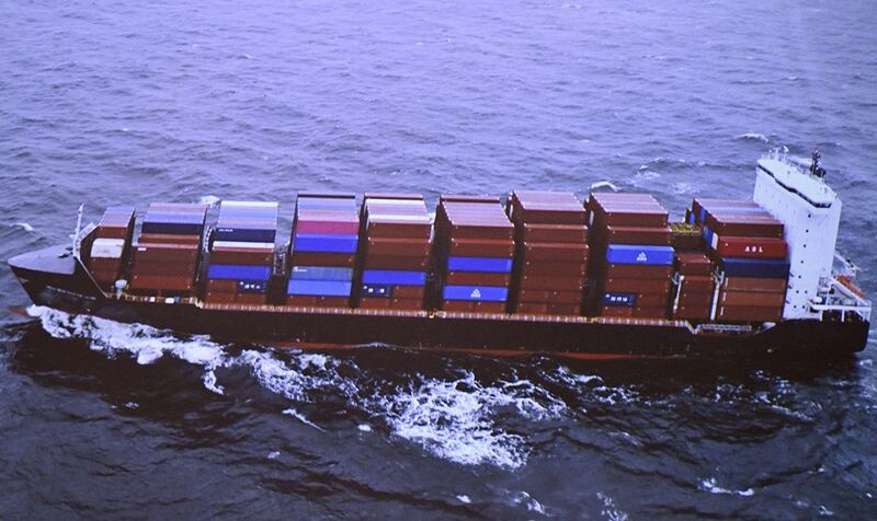 芬兰怀疑挂港旗货轮（图）导致波罗的海管道受损（路透社图片）