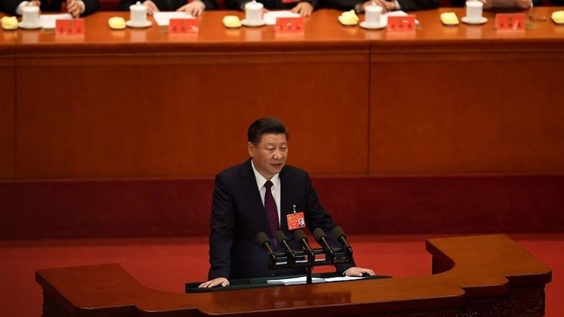 中共总书记习近平在“十九大”报告提到四更”现增至“五更”。(法新社)
