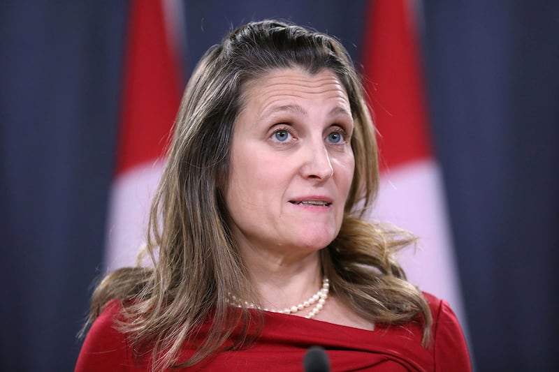 加拿大外交部长方慧兰(Chrystia Freeland)。(路透社)