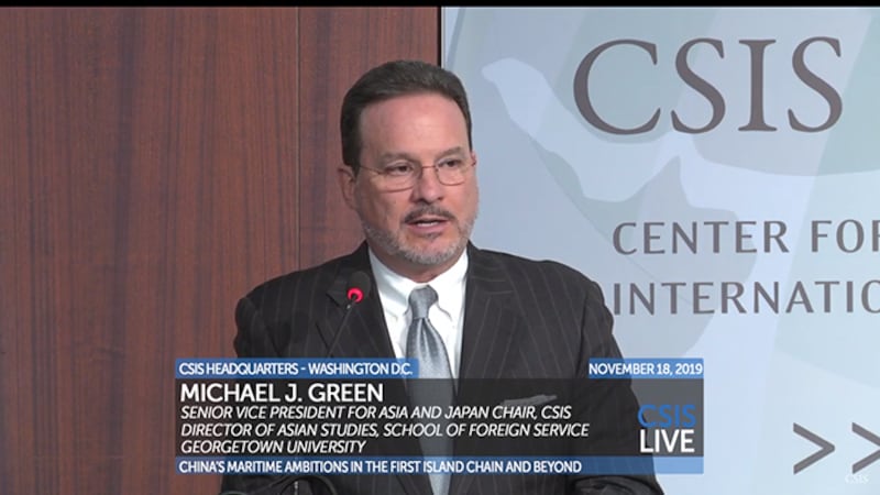 葛林华盛顿智库战略暨国际研究中心（CSIS）资深副总裁葛林表示，中国政府抹黑反击，越发凸显其内心的不安。（视频截图）