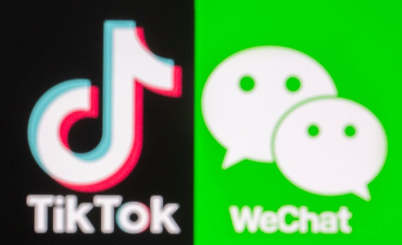 抖音和微信徽标(路透社)