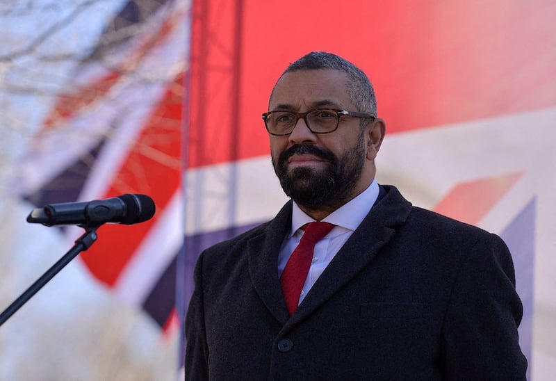 英国外相柯维立(James Cleverly)。(路透社)