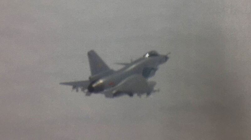 中共歼-10。(台湾国防部提供)