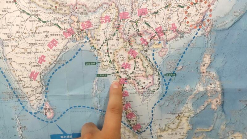 中国“一带一路”在东南亚地区的经济范围。(志愿者提供/记者乔龙)