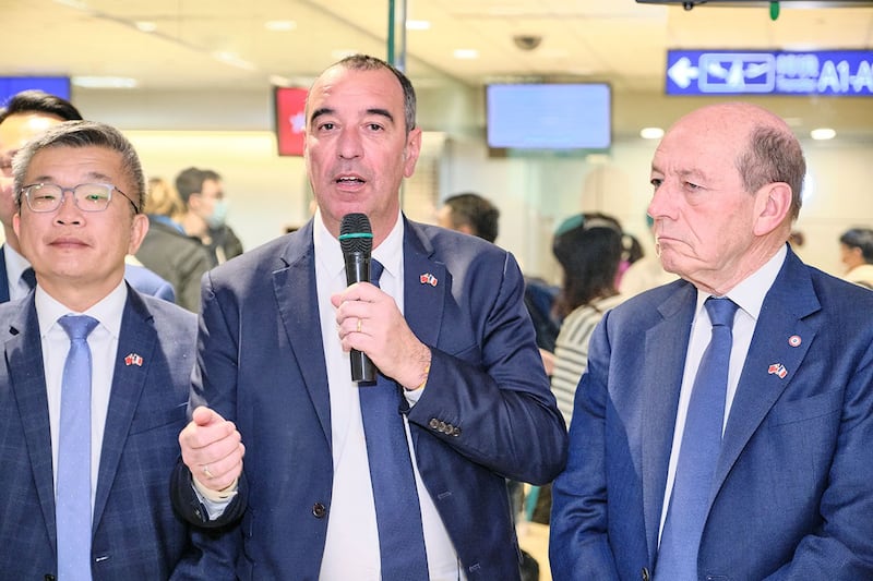 法国国民议会友台小组主席博多黑如果台湾有事,将改变世界。(台湾的外交部提供)