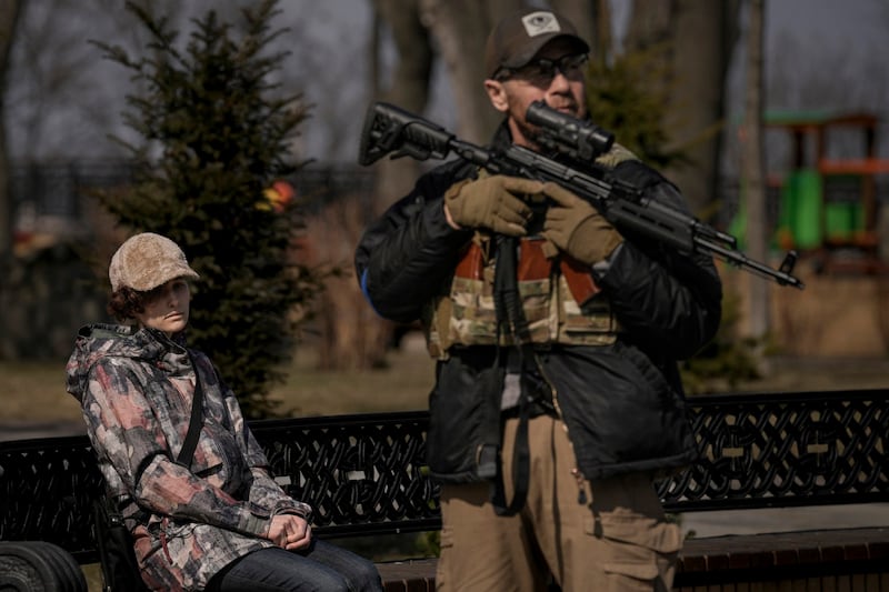 乌克兰的一名士兵。(美联社)