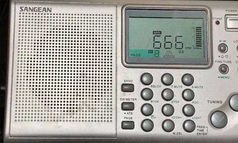 在台湾收听A M666是中国海峡之声。（龚与剑提供）