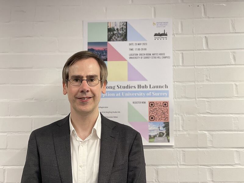 香港研究所总监马宝康和香港有深厚渊源,曾执导电影《香港本色》(Black Bauhinia),探讨香港本土主义。 (吕熙摄)