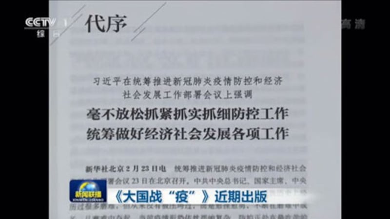 中共近日出版了《大国战“疫”》一书。(视频截图)