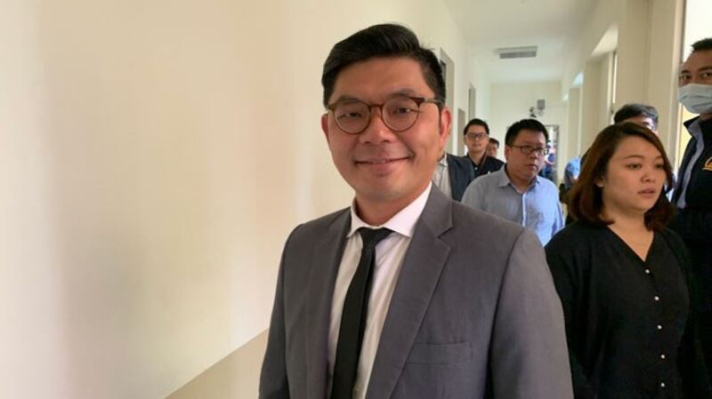 国民党立委许毓仁解读“26项措施”为中国有系统推动统一。(记者 黄春梅摄)