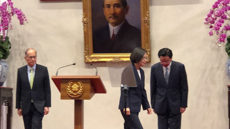 蔡英文任内已失掉6个友邦,剩下16个友邦。(记者夏小华摄)